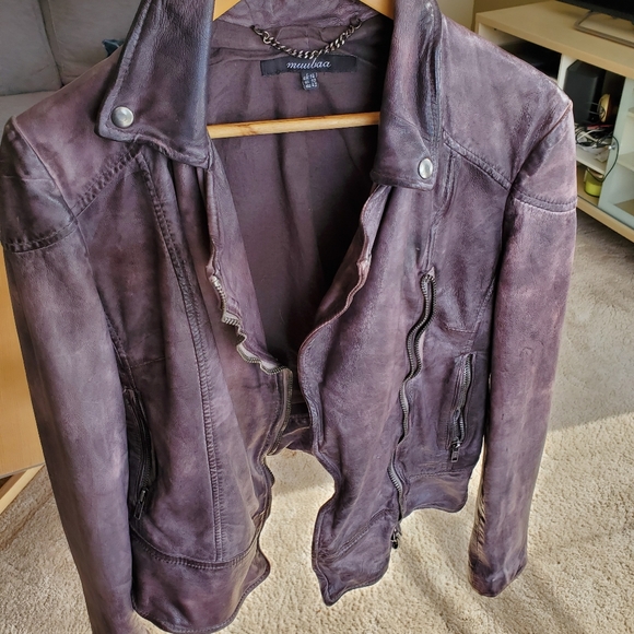 Genuine leather jacket Sz 10 - Picture 3 of 6